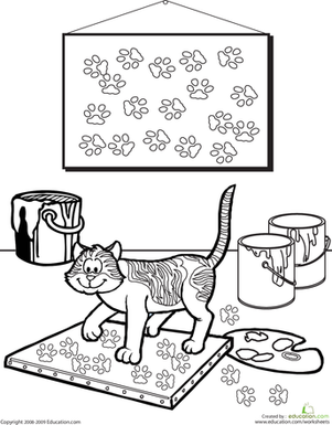 Color the Painting Cat