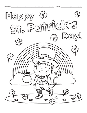 Leprechaun Coloring Page large image