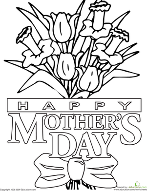 Color the Mother's Day Message