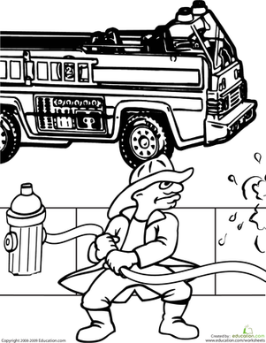 Color the Firefighter