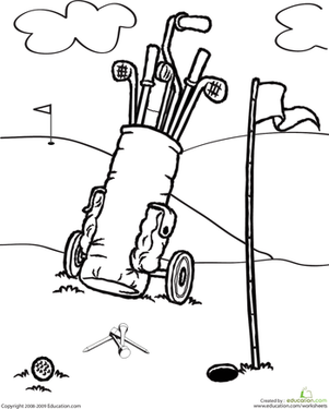Color the Golf Clubs