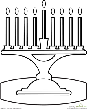 Menorah Coloring Page