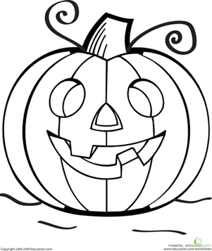 Color the Grinning Jack O' Lantern