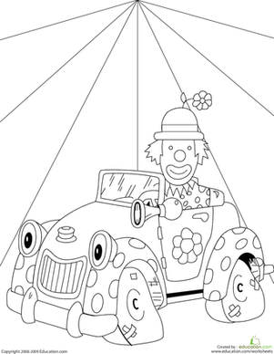 Color the Clown Car