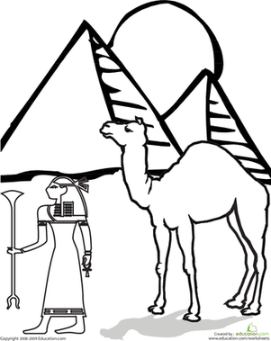Egyptian Coloring Page