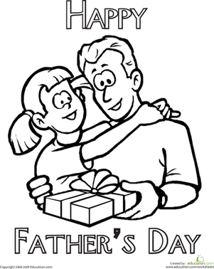 Color the Father's Day Message