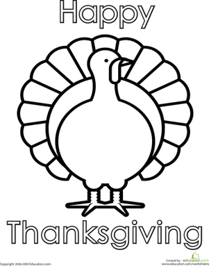 Color the Thanksgiving Turkey
