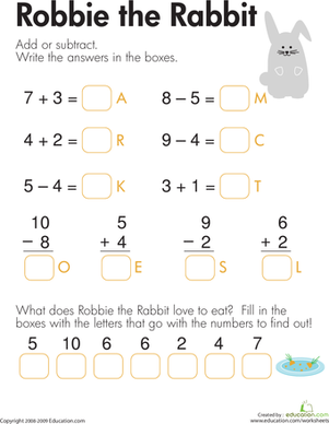 Adding and Subtracting: What's the Word? 2