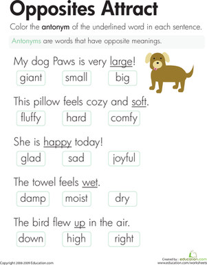 Antonyms: Opposites Attract