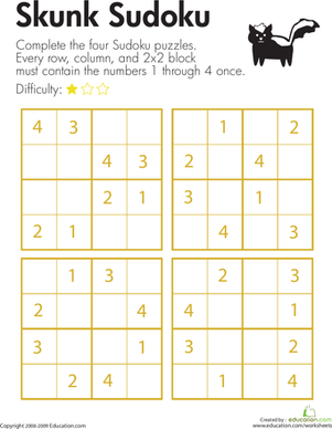 Sudoku for Beginners: Skunk