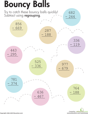 3-Digit Subtraction Using Regrouping 