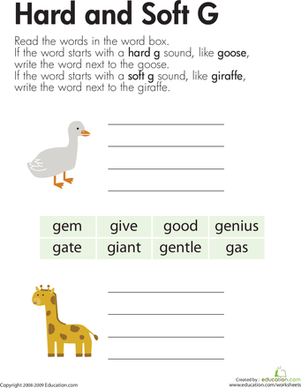 Hard and Soft G