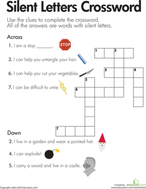 Silent Letters Crossword