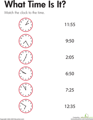 Telling Time: What Time Is It?