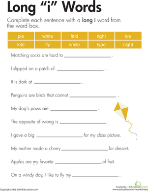 Long "i" Sound