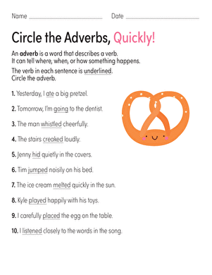 Quickly! Find the Adverbs