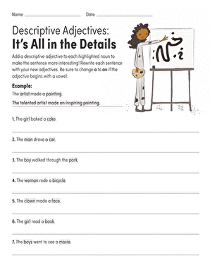 Descriptive Adjectives: It's All in the Details