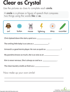 Similes: Clear as Crystal