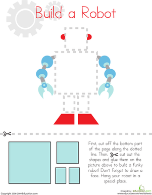 Cutting Squares and Rectangles: Build a Robot