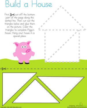 Cutting Triangles: Build a House