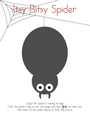 Cutting Zigzag Lines: Itsy Bitsy Spider