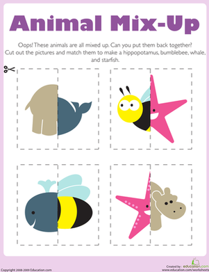 Matching: Animal Mix-Up
