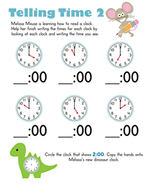 Telling Time with Melissa Mouse 2