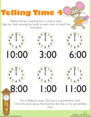 Telling Time with Melissa Mouse 4