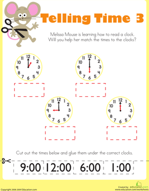 Telling Time with Melissa Mouse 3