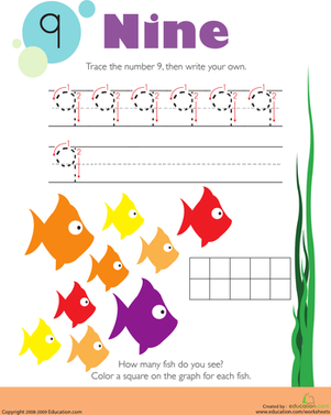Tracing Numbers & Counting: 9