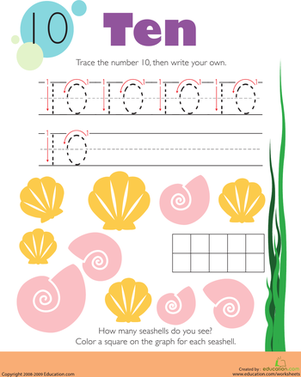 Tracing Numbers & Counting: 10