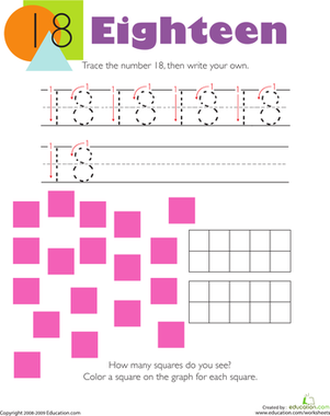 Tracing Numbers & Counting: 18
