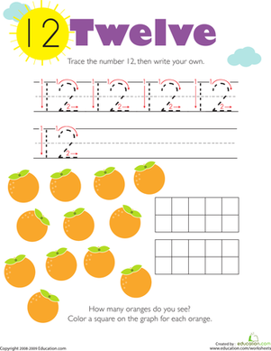 Tracing Numbers & Counting: 12