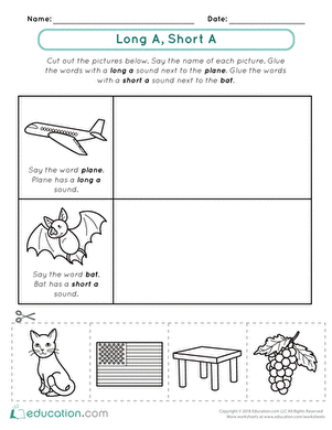 Vowel Sounds: Long A, Short A