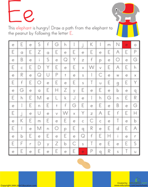 Letter Maze: E