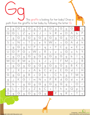 Letter Maze: G