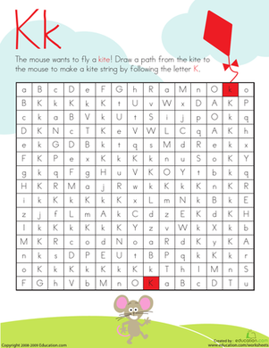 Letter Maze: K