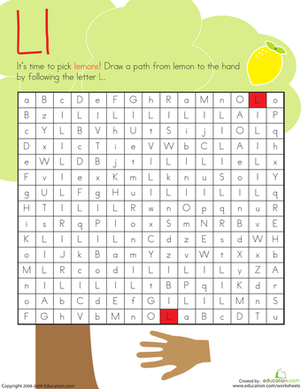 Letter Maze: L