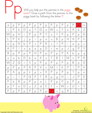 Letter Maze: P