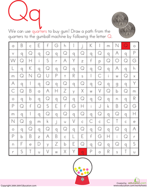 Letter Maze: Q