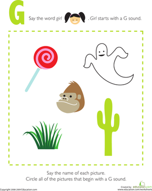 Letter Sounds: G