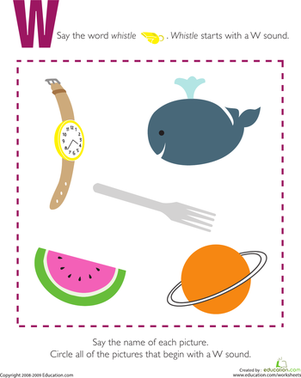 Letter Sounds: W