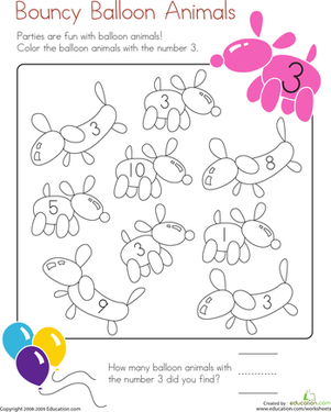 Number 3 coloring Page