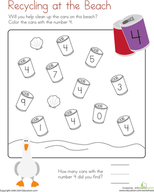 Coloring 4: Recycling at the Beach