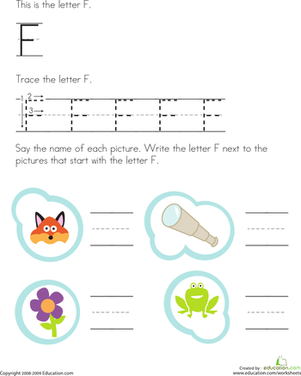Trace the Letter F