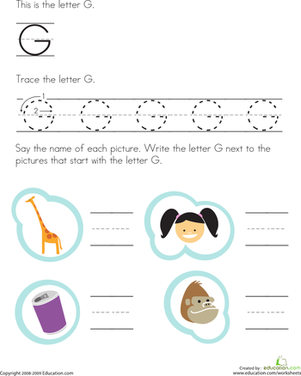 Tracing Letters: G