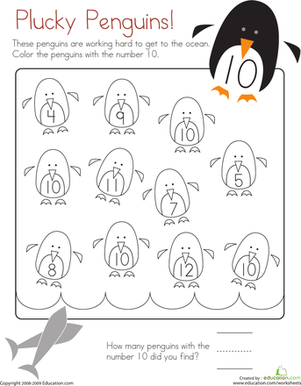 Number 10 Coloring Page