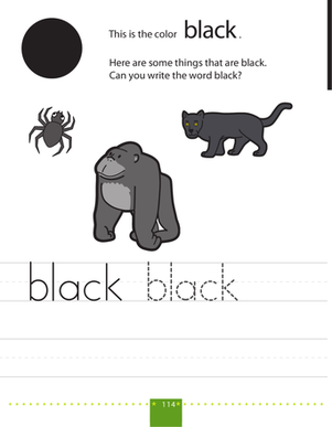 Writing Colors: Black
