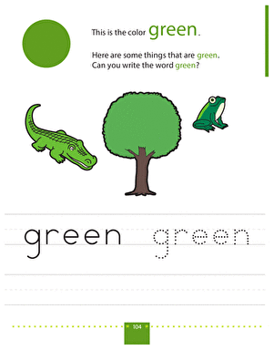 Writing Colors: Green