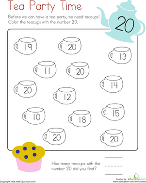 Number 20 Coloring Page